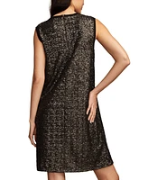 Lucky Brand Women's Sequin Shift Mini Dress