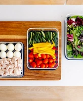 Dura Living -Piece Rectangular Nesting Food Storage and Meal Prep Container Set