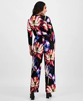 I.n.c. International Concepts Petite Printed Surplice-Neck Jumpsuit, Exclusively at Macy's