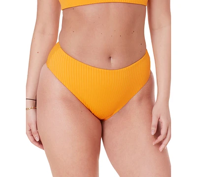 Andie Women's '90s Ribbed High-Waist Bikini Bottoms