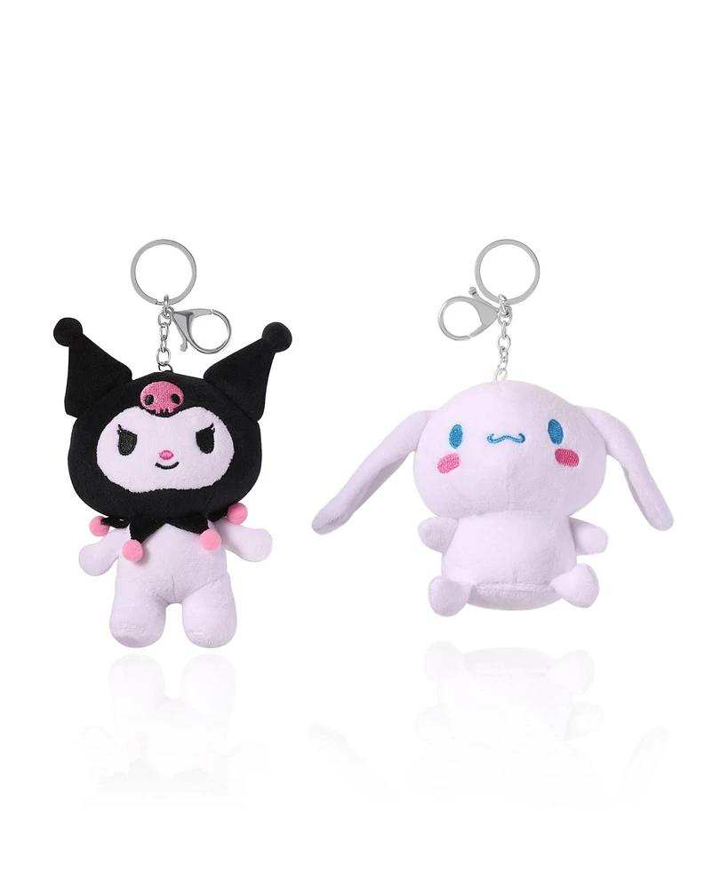 Hello Kitty Sanrio Cinnamoroll and Kuromi Plush Keychain Travel Giftable Set