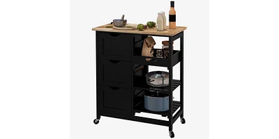 Slickblue Kitchen Cart and Storage Cabinet for Space-Saving Organization and Convenient Kitchen Access