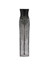 Milla Women's Crystal-Covered Fabulous Black Maxi Dress