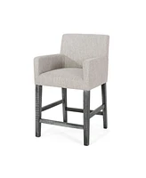 Upholstered 26 Inch Counter Stool - Light Gray/Gray