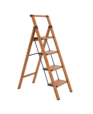 3 Step Ladder, 3 Step Stool Folding Step Stool with Handrails, Sturdy Step Stool for Adult