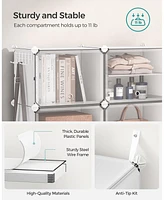 Songmics Home 40 Pair Plastic Shoe Storage Cabinet
