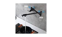 Slickblue Folding Pot Filler Faucet Wall Mount for Convenient Kitchen Use and Space-Saving Design