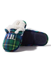 Dearfoams Kids Lil Bear Plaid Scuff House Slipper