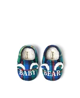 Dearfoams Baby Bear Plaid Closed Back Slipper