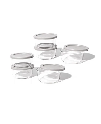 Dura Living 12-Piece 2 Cup Round Food Storage and Meal Prep Container Set