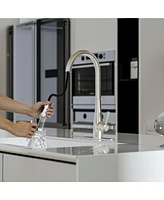 Lovmor Modern High Arc Kitchen Faucet with Sprayer, Chrome