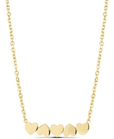 Devata Sweet Heart Chain Necklace in 14K Gold, 16 in adj to 18 in, approx. 4.7 grams