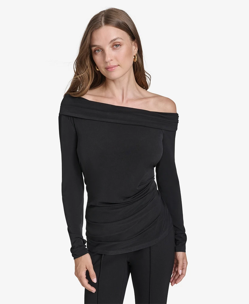 Halston Women's Ruched Off-The-Shoulder Top