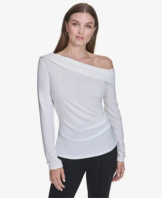 Halston Women's Ruched Off-The-Shoulder Top