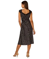 Adrianna by Adrianna Papell Women's Polka-Dot Midi Dress