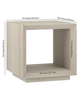 Hudson & Canal 22" Tannen Wide Rectangular Side Table