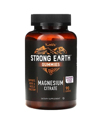 YumVs Strong Earth - Magnesium Citrate Gummies for Adults 250mg (90 Count) 3 Pk