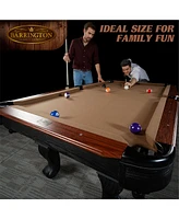 Barrington Billiards 7.5' Belmont Drop Pocket Table w/Pool Ball & Cue Stick Set