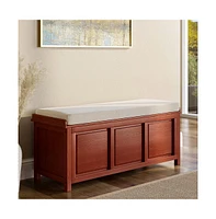 John Louis Home Solid Wood Open Top Storage Bench