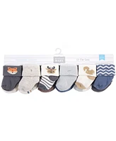 Hudson Baby Baby Boys Hudson Cotton Rich Newborn and Terry Socks Dino, 0-3 Months