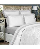 Togas Eden white/grey Duvet cover Queen white/grey
