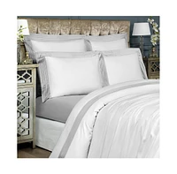 Togas Eden white/grey Duvet cover Queen white/grey