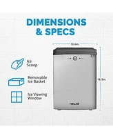 Newair 45lb in 24hrs Nugget Ice Maker in Stainless Steel