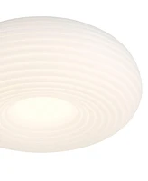 Possini Euro Design Possini Euro Sandringham 13 3/4" Sanded White Modern Led Pendant Light