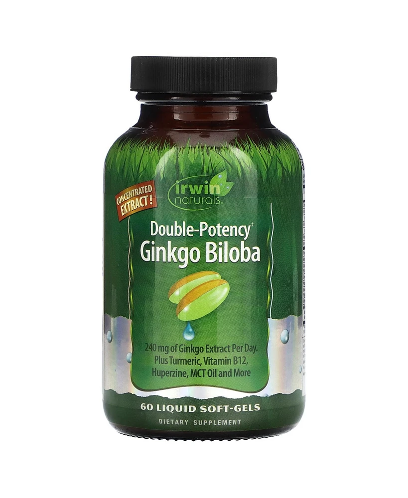 Irwin Naturals Ginkgo Biloba Double-Potency - 60 Liquid Soft