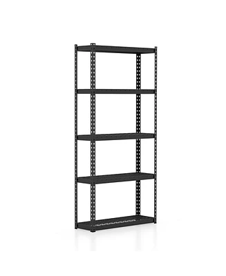 Sugift 5-Tier Metal Shelving Unit with Anti-slip Foot Pad Height Adjustable Shelves for Garage-s