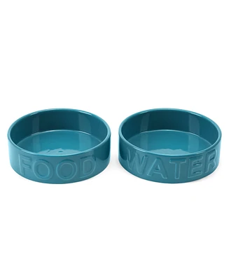 Park Life Designs Set of two Classic Collection ceramic food and water pet bowls