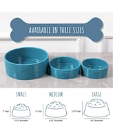 Park Life Designs Set of two Classic Collection ceramic food and water pet bowls