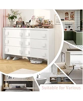 Homsee White Storage Dresser Organizer With 6 Drawers