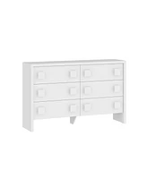 Homsee White Storage Dresser Organizer With 6 Drawers