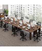 Tribesigns -Inch Large Rectangular Conference Table with Heavy Duty Frame for