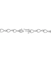 Diamond Infinity Link Bracelet (1 ct. t.w.) in Sterling Silver