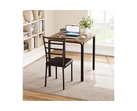 gaomon Dining Table Set for 2, 3 Piece Small Table and Chairs Set of 2, Kitchen Table Set With Pu Cushion Chairs