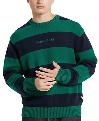 Guess Jeans Men's Stripe Logo Sweater