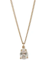 Givenchy Pear-Shape Cubic Zirconia Pendant Necklace, 16" + 3" extender