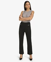 Calvin Klein Women's Straight-Leg Ponte Ankle Pants