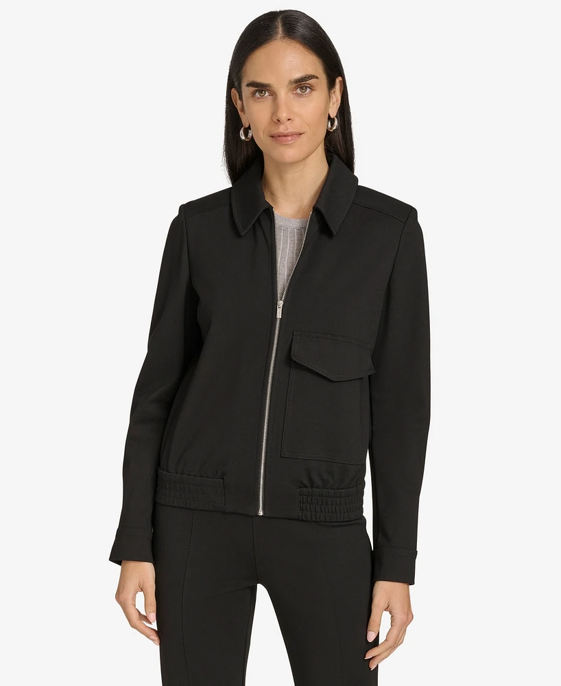 Calvin Klein Women's Zip-Front Bomber Jacket