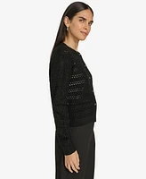 Calvin Klein Women's Open-Knit Cardigan Sweater