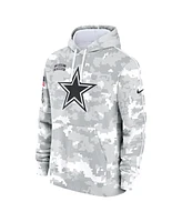 Nike Men's Arctic Camo Dallas Cowboys 2024 Salute to Service Club Fleece Pullover Hoodie
