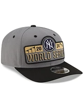 New Era Men's Gray New York Yankees 2024 American League Champions Locker Room 9SEVENTY Stretch-Snap Hat