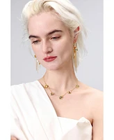 Iris Colored Cubic Zirconia Charms Necklace