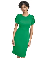 Calvin Klein Women's Tulip-Sleeve Sheath Dress