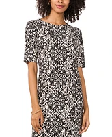 Vince Camuto Women's Printed Elbow Sleeve Maxi Dress