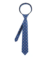 Tommy Hilfiger Boys Holiday Dog Pin Dot Ground Pre-Tied Zipper Necktie