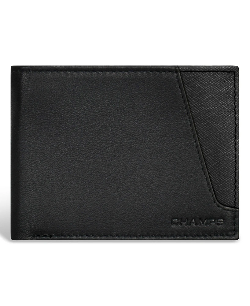 Champs Men's Iconic Collection Leather Top Wing Wallet