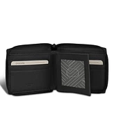 Champs Men's Onyx Collection Leather Zip Around Wallet